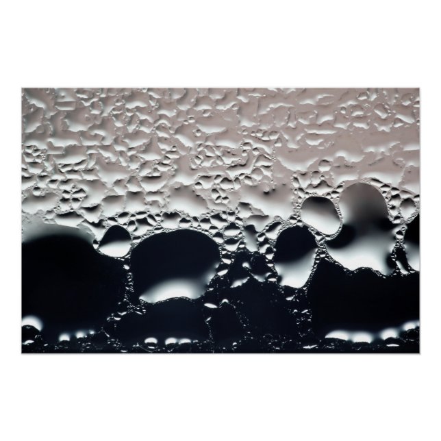Poster Gouttes d'eau Abstraites (Devant)