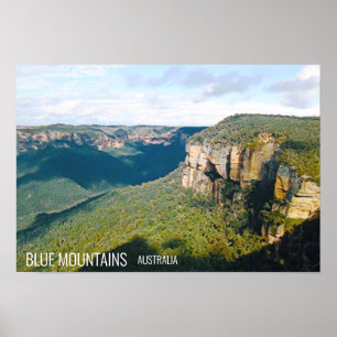 Poster Gouvernement Leap Blue Mountains Australie Voyage