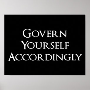 Poster Gouvernez-Vous En Conséquence Avocat Drôle