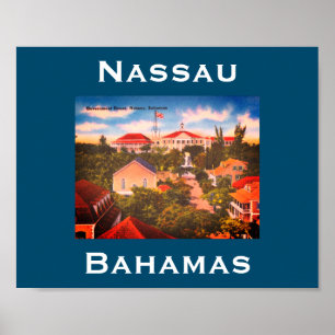 Poster Government House, Nassau, Bahamas Photo Vintage