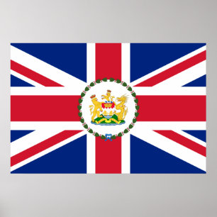 Poster Governor Of Hong Kong, China flag