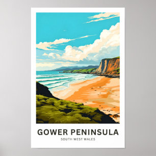 Poster Gower Peninsula South West Wales