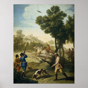 Poster Goya - Chasse au caille 1775