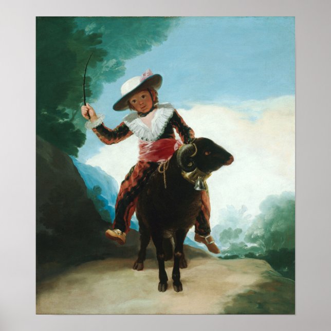 Poster Goya - Garçon sur un bélier (Devant)