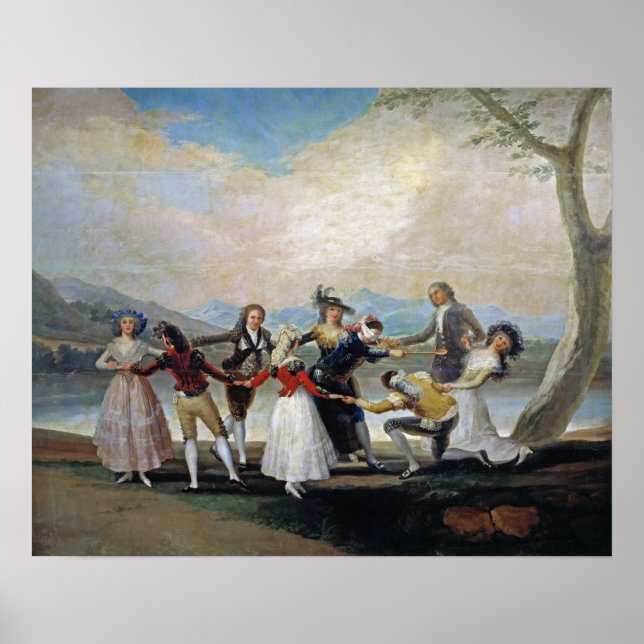 Poster Goya - Jeu de Colin-Maillard 1788 (Devant)
