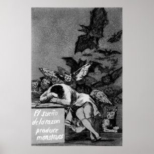 Poster Goya Le sommeil de la raison produit des monstres