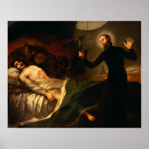 Poster Goya - Sv. Francis Borgia Helps Dying 1788