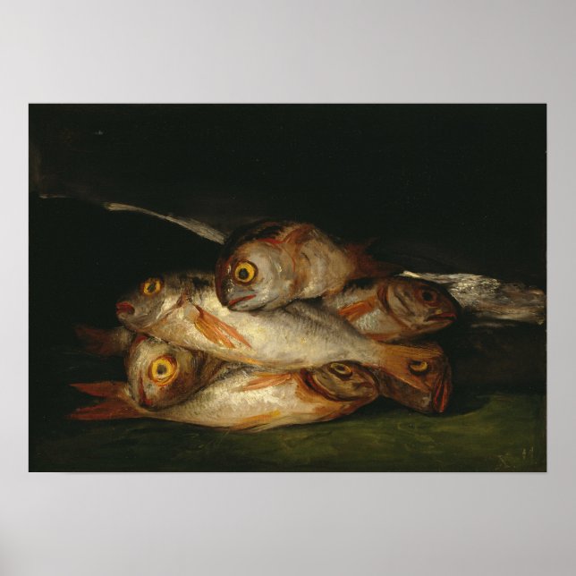Poster Goya - Vie morte avec poutre d'or 1812 (Devant)