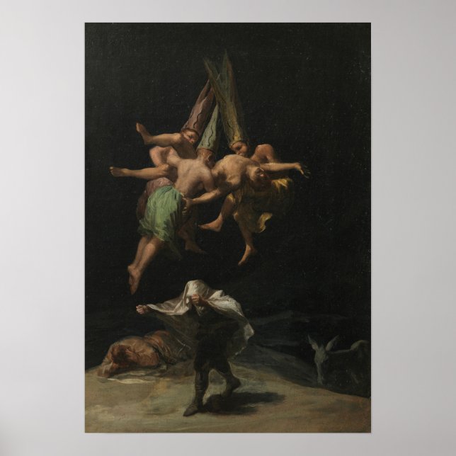 Poster Goya - Vol De Sorcières 1787 (Devant)