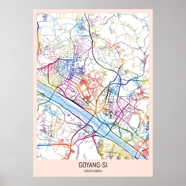 Poster Goyang-si South Korea City Map (Devant)