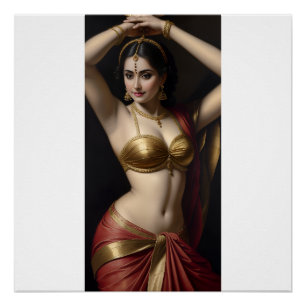 Poster Grace and Gold : Un portrait d'un Indien tradition