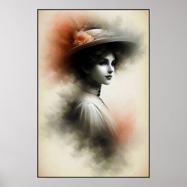 Poster Graceful Beauty In Vintage Mist (Devant)