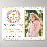 Grad Photo Law School Graduation Floral Welcome