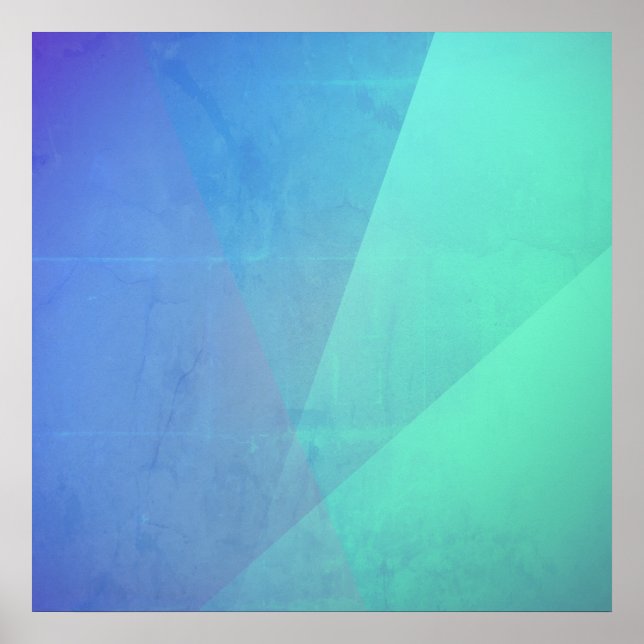 Poster Gradation Blue Aqua & Turquoise (Devant)