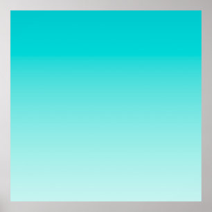 Poster gradient aqueux turquoise