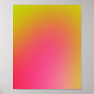 Poster Gradient clair rose jaune