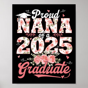 Poster Graduation 2025 Fière Nana D'Un Plancher Diplômé 2