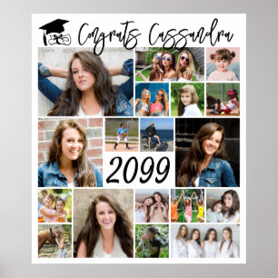 Poster Graduation 21 Photo Collage Script Couleur personn