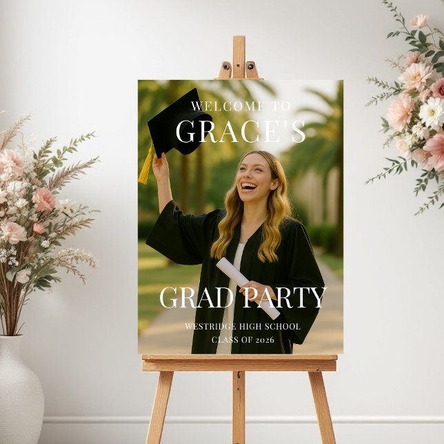 Poster Graduation Party Photo Welcome (Créateur téléchargé)