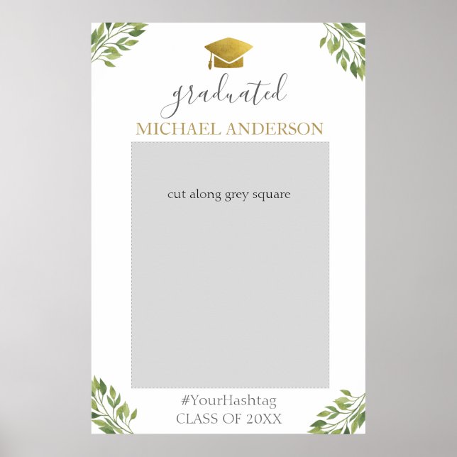 Poster Graduation Party verdure Photo Booth Frame (Devant)
