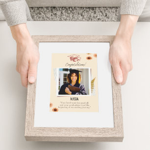 Poster Graduation Vintage Brown simple