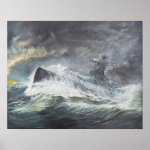 Poster Graf Spee entre dans l'Océan Indien le 3 novembre