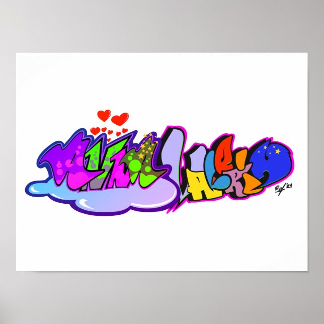 Poster Graffiti Anna Valeria (Devant)