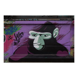 Poster Graffiti Ape