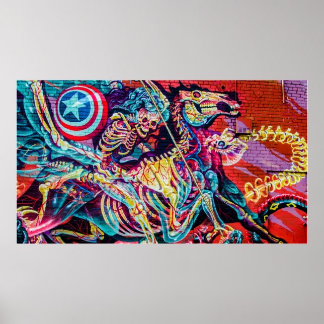 Poster Graffiti Apocalypse Horseman (Devant)