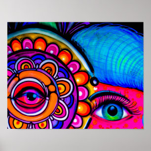 Poster Graffiti au néon