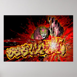 Poster Graffiti, bande dessinée, Superhero