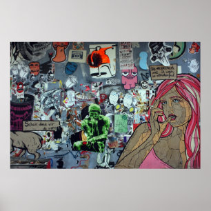 Poster Graffiti, Berlin, Allemagne