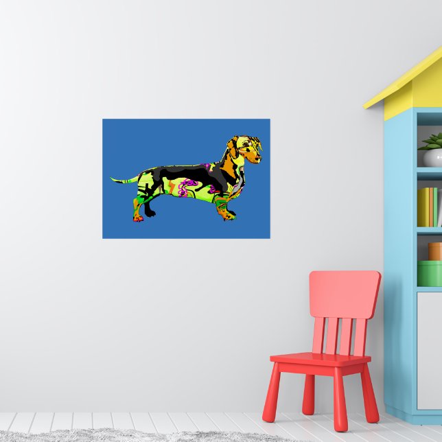 Poster Graffiti Dachshund (Pépinière 1)