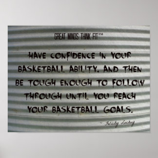 Poster Graffiti de basket-ball sur du fer ondulé 017