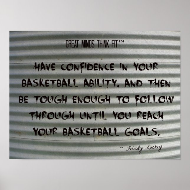 Poster Graffiti de basket-ball sur du fer ondulé 017 (Devant)