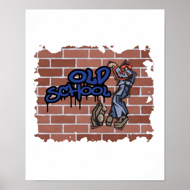 Poster graffiti de l'ancienne école (Devant)