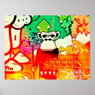 Poster Graffiti de singe