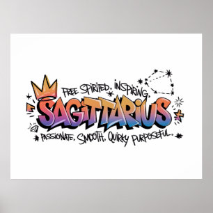 Poster Graffiti du zodiaque Sagittaire