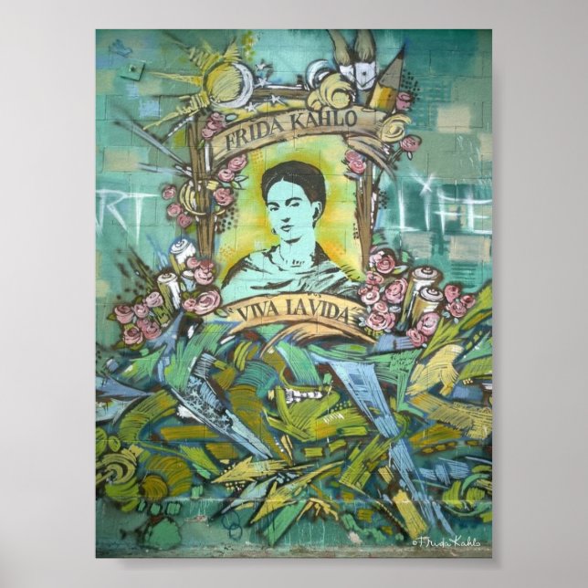 Poster Graffiti Frida Kahlo (Devant)