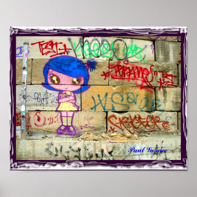 Poster Graffiti Girl NYC (Devant)