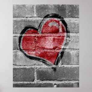 Poster Graffiti Heart