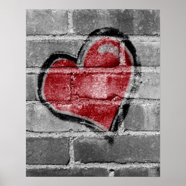 Poster Graffiti Heart (Devant)