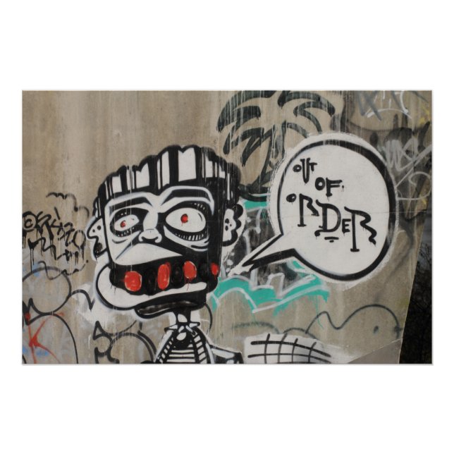 Poster Graffiti hors de l'ordre (Devant)