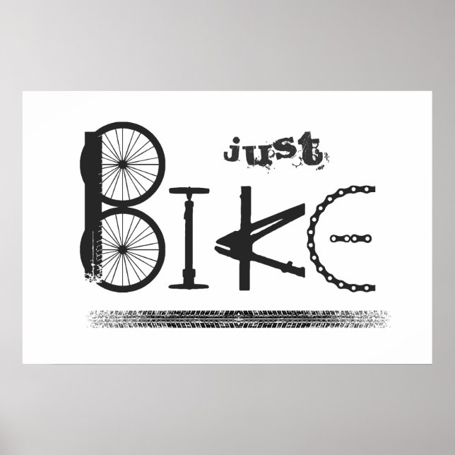 Poster Graffiti "Just Bike" de Bike Parts & Tire Traces (Devant)