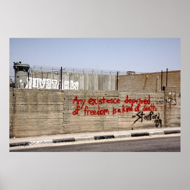 Poster Graffiti muraux de l'apartheid palestinien (Devant)