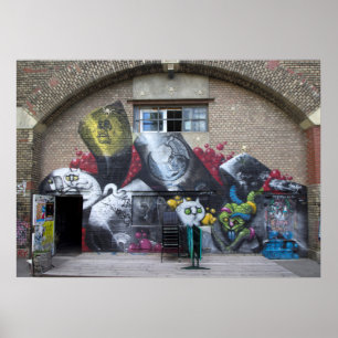 Poster Graffiti On Stadtbahnbogen, Wien Österreich