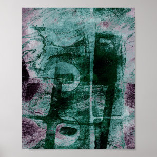 Poster Graffiti peint Grunge   Moody Plum Purple Green