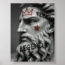 Graffiti Rebel King Bust avec la Couronne