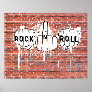 Poster Graffiti Rock-N-Roll