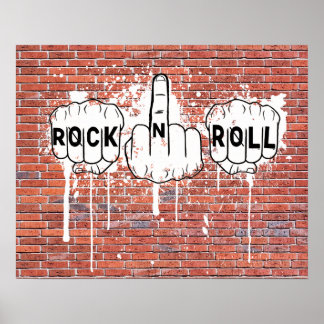 Poster Graffiti Rock-N-Roll